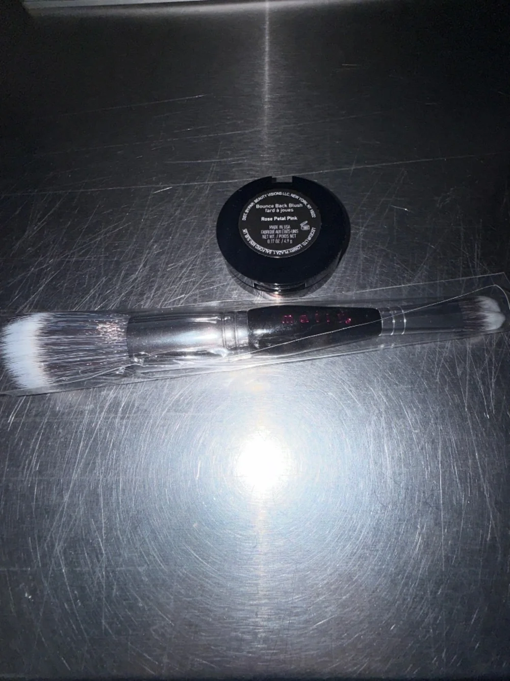 Mally Bounce Back Blush ROSE PETAL PINK + Double End Brush NEW